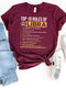 10 Rules of Libra Zodiac Shirt – Ideal Astrological Birthday Gift - Bliss Birthday Shirts - Maroon - S