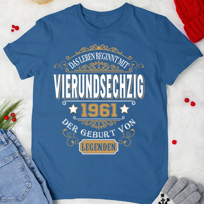 1961 Der Geburt Von Legenden - 2025 design DE - Bliss Birthday Shirts - Royal Blue - S