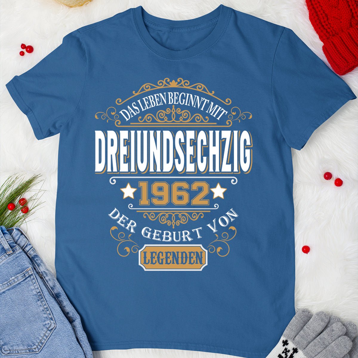 1962 Der Geburt Von Legenden - 2025 design DE - Bliss Birthday Shirts - Royal Blue - S