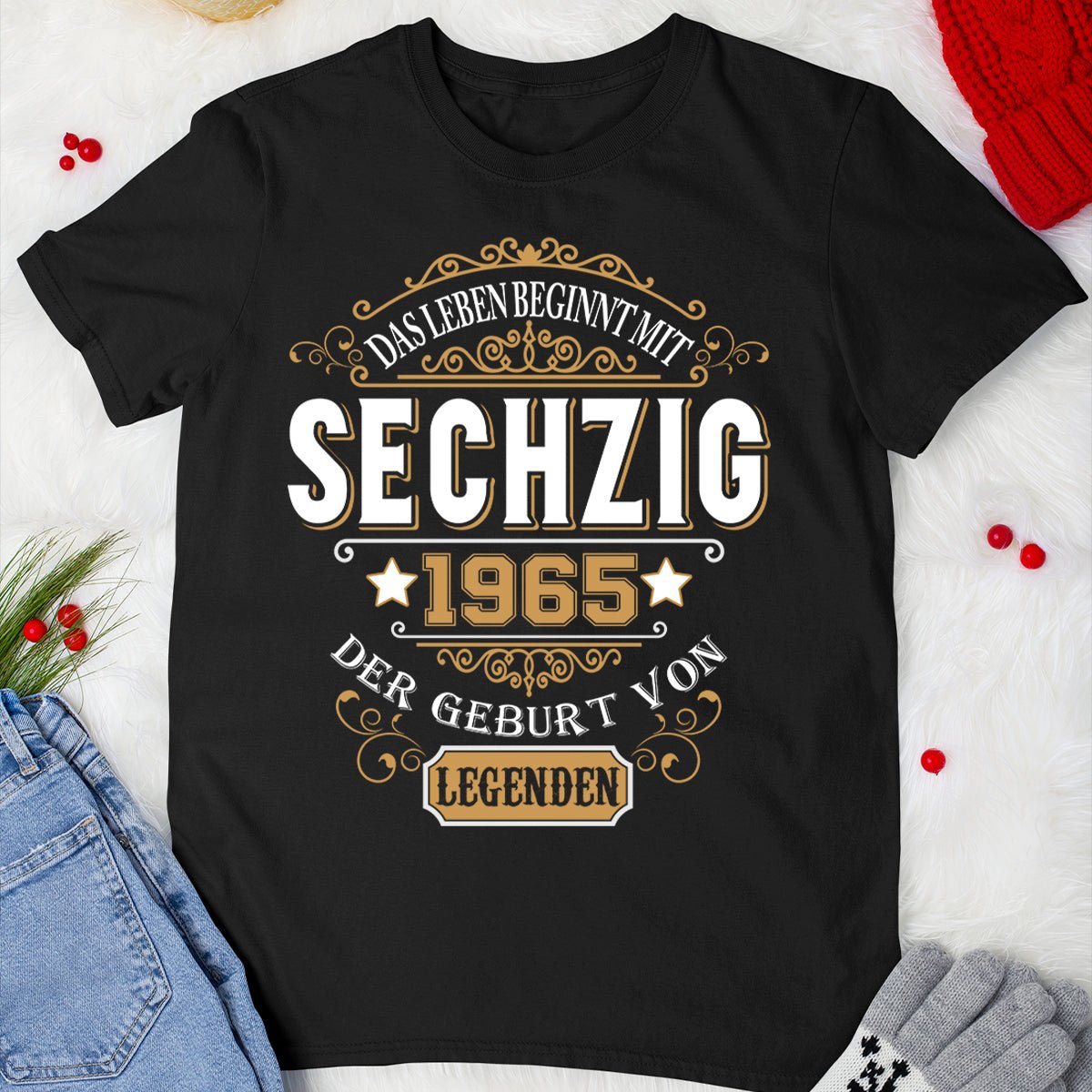 1965 Der Geburt Von Legenden - 2025 design DE - Bliss Birthday Shirts - Black - S