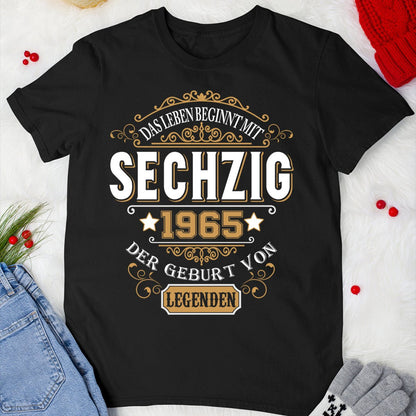 1965 Der Geburt Von Legenden - 2025 design DE - Bliss Birthday Shirts - Black - S