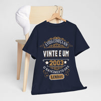 Camiseta de Aniversário 2003 - Camiseta Única Personalizável