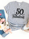 50 & Fabulous Birthday Shirt - Custom T - Shirt - Bliss Birthday Shirts - S - Athletic Heather