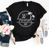 55th Birthday Babe Premium T-Shirt - Celebrate 55 in Style - Bliss Birthday Shirts - Black - S