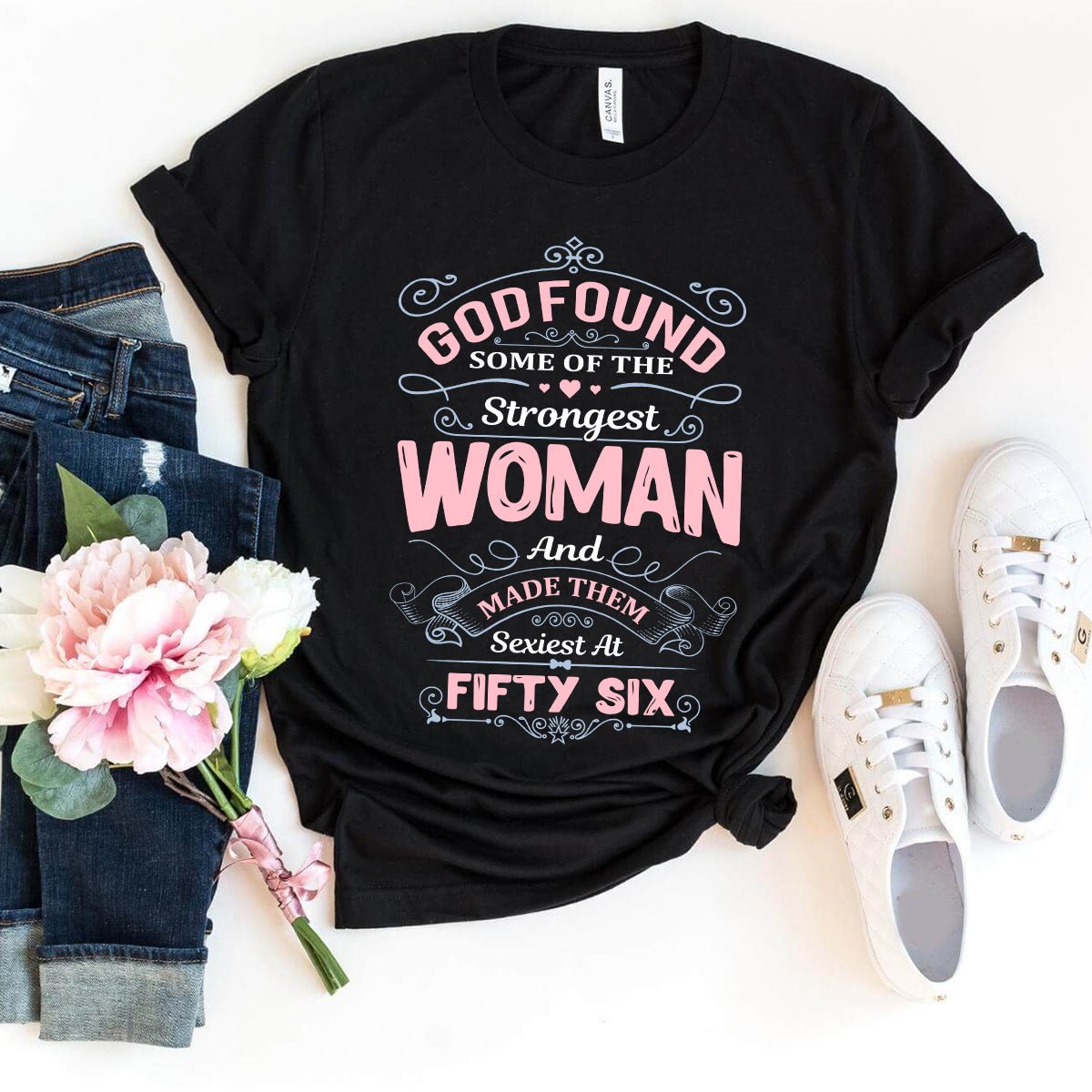 56th Birthday Shirt for Confident Women - Bliss Birthday Shirts - Black - S