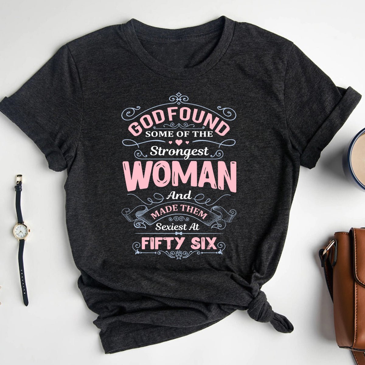 56th Birthday Shirt for Confident Women - Bliss Birthday Shirts - Heather Dark Grey - S