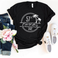 57th Birthday Babe Premium T-Shirt - Celebrate 57 in Style - Bliss Birthday Shirts - Black - S