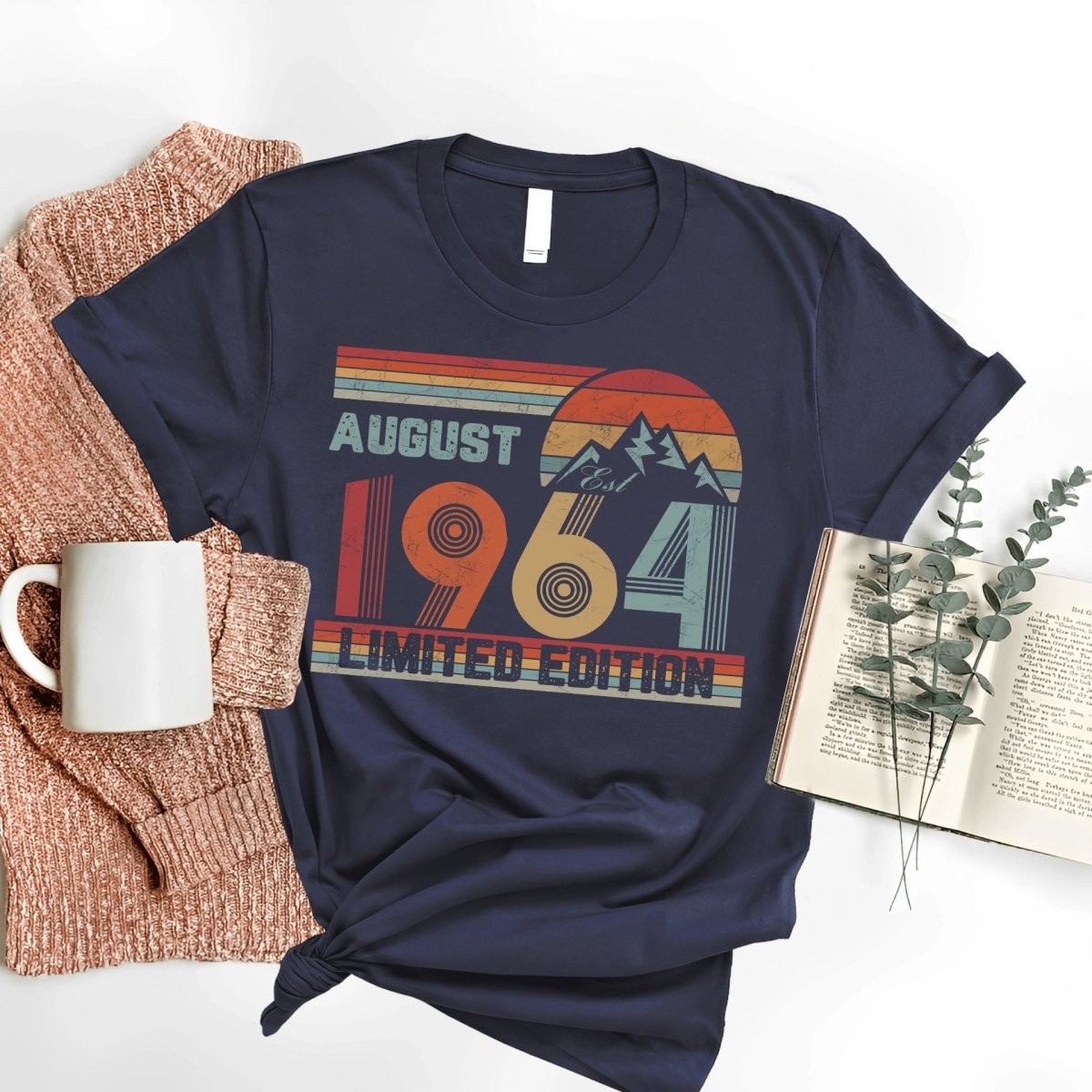 60th - August Birthday Custom Retro Shirt - Bliss Birthday Shirts - S - Nature