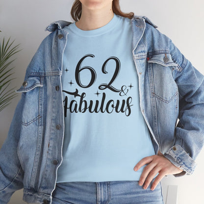 62 & Fabulous Personalized Birthday Shirt - Bliss Birthday Shirts - Light Blue - S