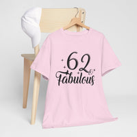 62 & Fabulous Personalized Birthday Shirt - Bliss Birthday Shirts - Sport Grey - S