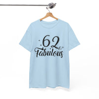 62 & Fabulous Personalized Birthday Shirt - Bliss Birthday Shirts - Sport Grey - S