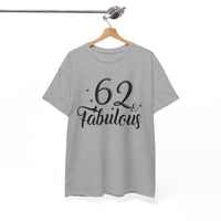 62 & Fabulous Personalized Birthday Shirt - Bliss Birthday Shirts - Sport Grey - S