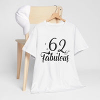 62 & Fabulous Personalized Birthday Shirt - Bliss Birthday Shirts - Sport Grey - S