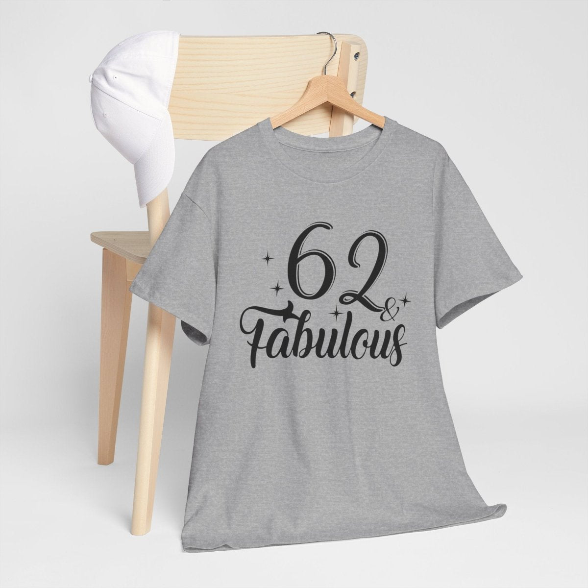 62 & Fabulous Personalized Birthday Shirt - Bliss Birthday Shirts - Sport Grey - S