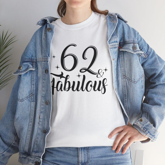 62 & Fabulous Personalized Birthday Shirt - Bliss Birthday Shirts - White - S