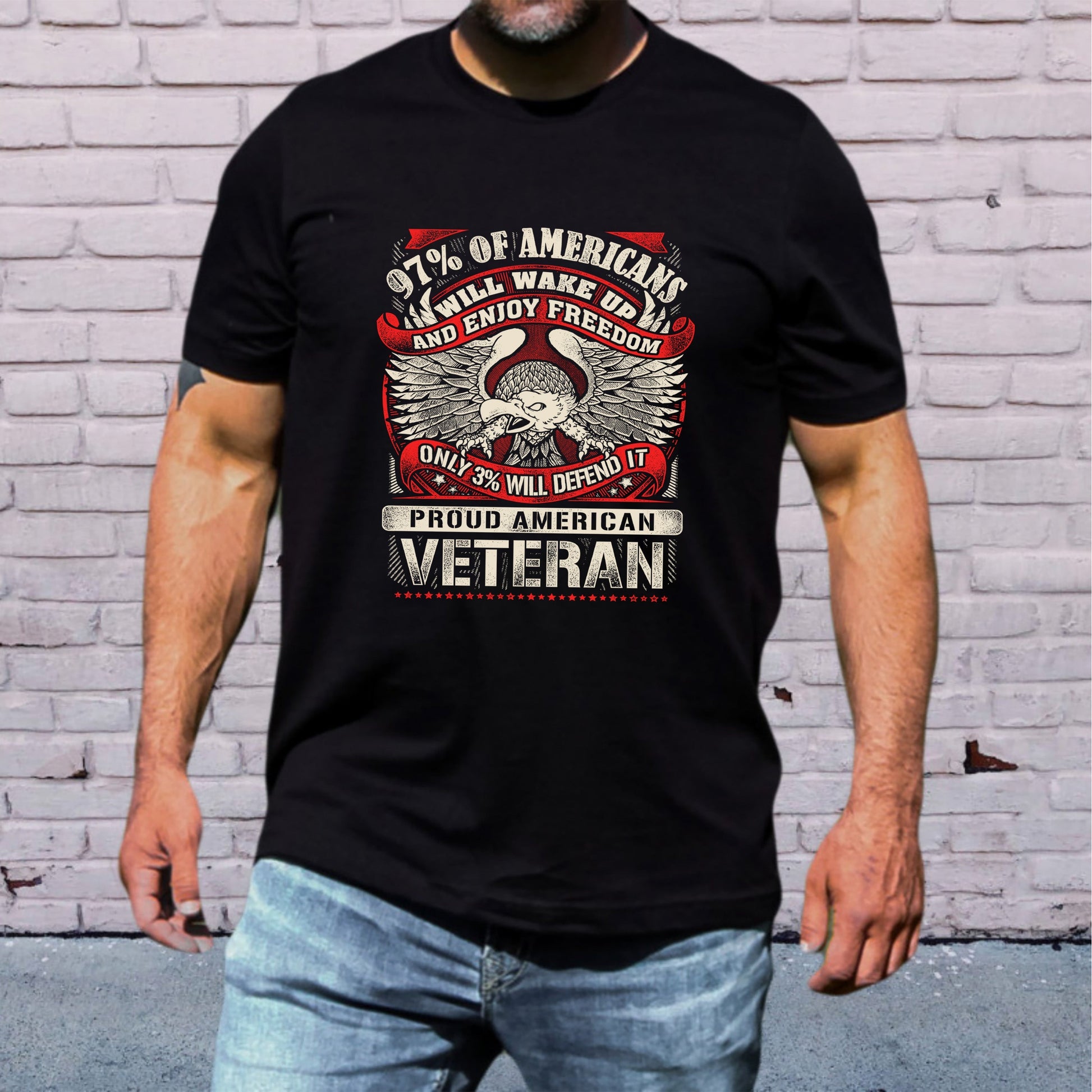 "AMERICANS" - Veteran Birthday Shirt - Bliss Birthday Shirts - Small - Black