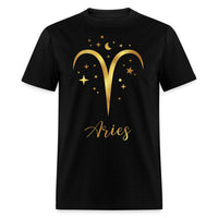 Aries Zodiac Unisex Shirt - Custom T - Shirt - Bliss Birthday Shirts - Black - S