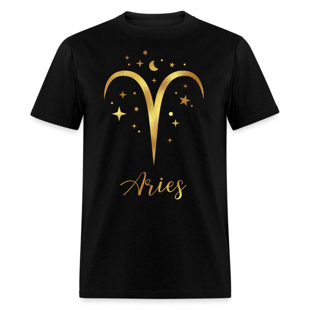 Aries Zodiac Unisex Shirt - Custom T - Shirt - Bliss Birthday Shirts - Black - S