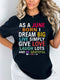 As a June Born I Dream Big Live Simply - Birthday Shirt - Bliss Birthday Shirts - Small - Black