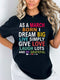 As a March Born - Dream Big Live Simply Birthday Shirt - Bliss Birthday Shirts - Small - Black