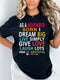 As a November Born - Dream Big Live Simply Birthday Shirt - Bliss Birthday Shirts - Small - Black