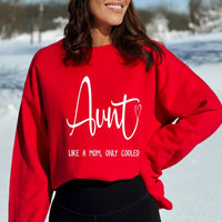 Aunt Like a Mom - Birthday Sweatshirt - Bliss Birthday Shirts - Small - Red