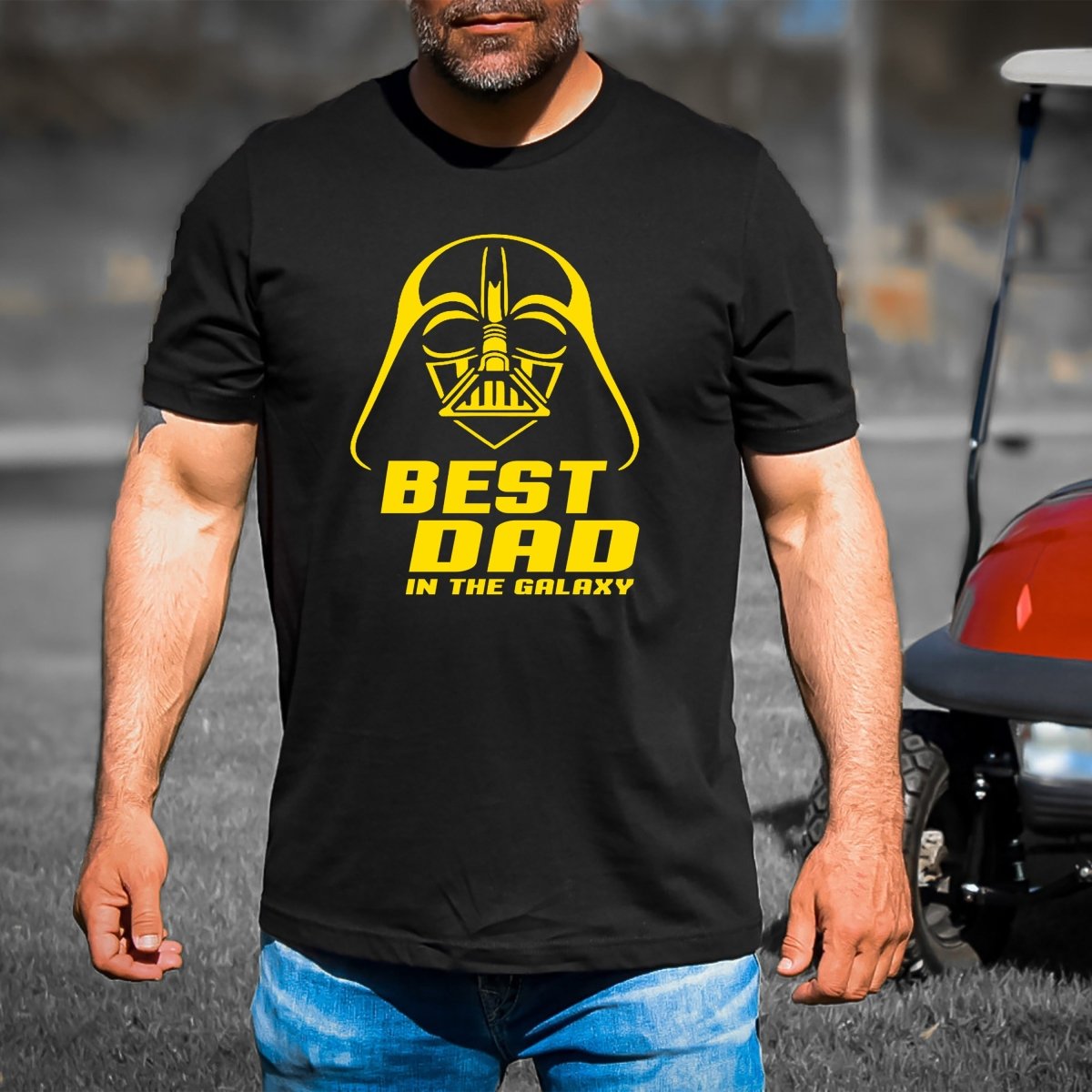 Best Dad In The Galaxy - Men's Birthday Shirt - Bliss Birthday Shirts - Small - Black