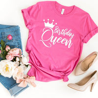 Birthday Queen Shirt - Custom Birthday T - Shirt - Bliss Birthday Shirts - S - Charity Pink