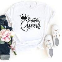 Birthday Queen Shirt - Custom Birthday T - Shirt - Bliss Birthday Shirts - S - White