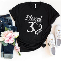 Blessed For 30 Years Birthday Shirt - Bliss Birthday Shirts - S - Black