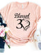 Blessed For 30 Years Birthday Shirt - Bliss Birthday Shirts - S - Heather Peach