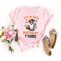 Bold 50th Birthday Shirt – Fun and Unique Birthday Gift for Friends - Bliss Birthday Shirts - Light Pink - S