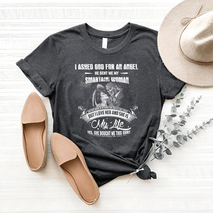 Born in October - She's a Bit Crazy But I Love Her Men's Shirt - Bliss Birthday Shirts - Heather Dark Grey - Small