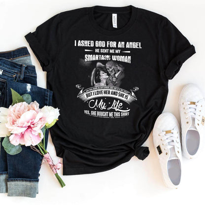 Born in September - She's a Bit Crazy But I Love Her Men's Shirt - Bliss Birthday Shirts - Small - Black with back