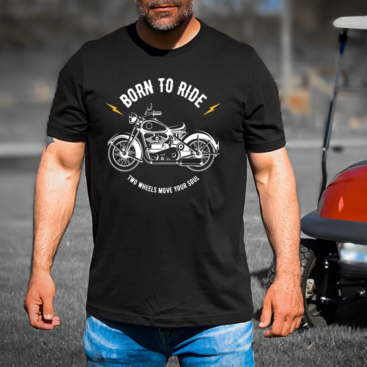 Born to Ride - Men's Birthday Shirt - Bliss Birthday Shirts - Small - Black