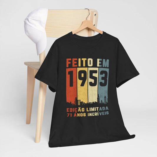 Camiseta Customizada 1953 - Design Único de Aniversário - Bliss Birthday Shirts - Black - S