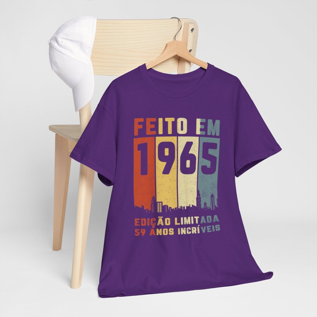 Camiseta Customizada 1965 - Edição Especial de Aniversário - Bliss Birthday Shirts - Purple - S