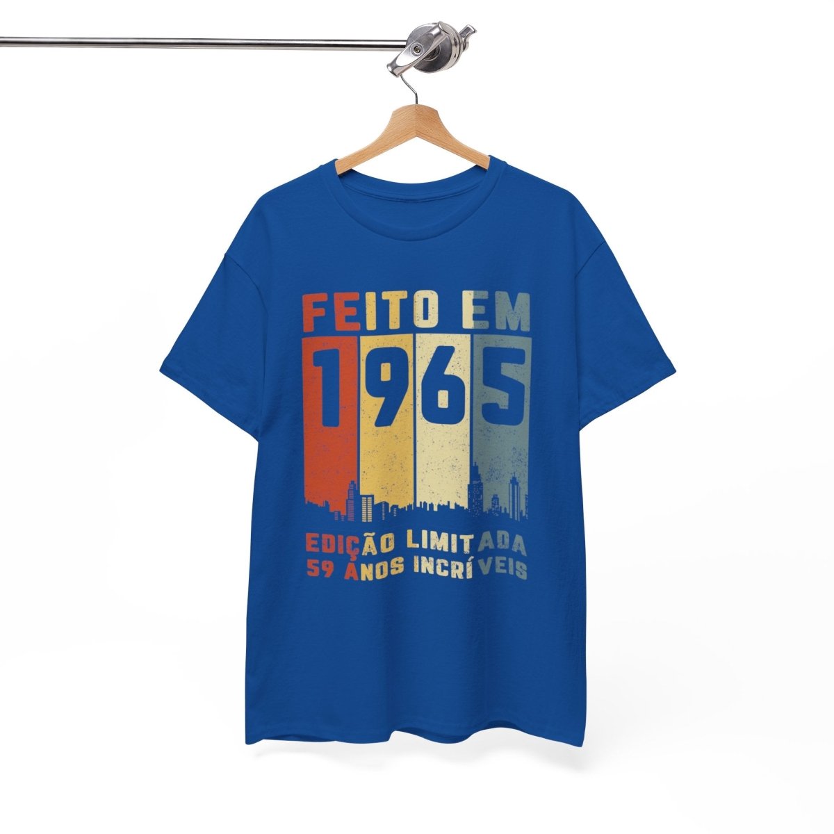 Camiseta Customizada 1965 - Edição Especial de Aniversário - Bliss Birthday Shirts - Royal - S