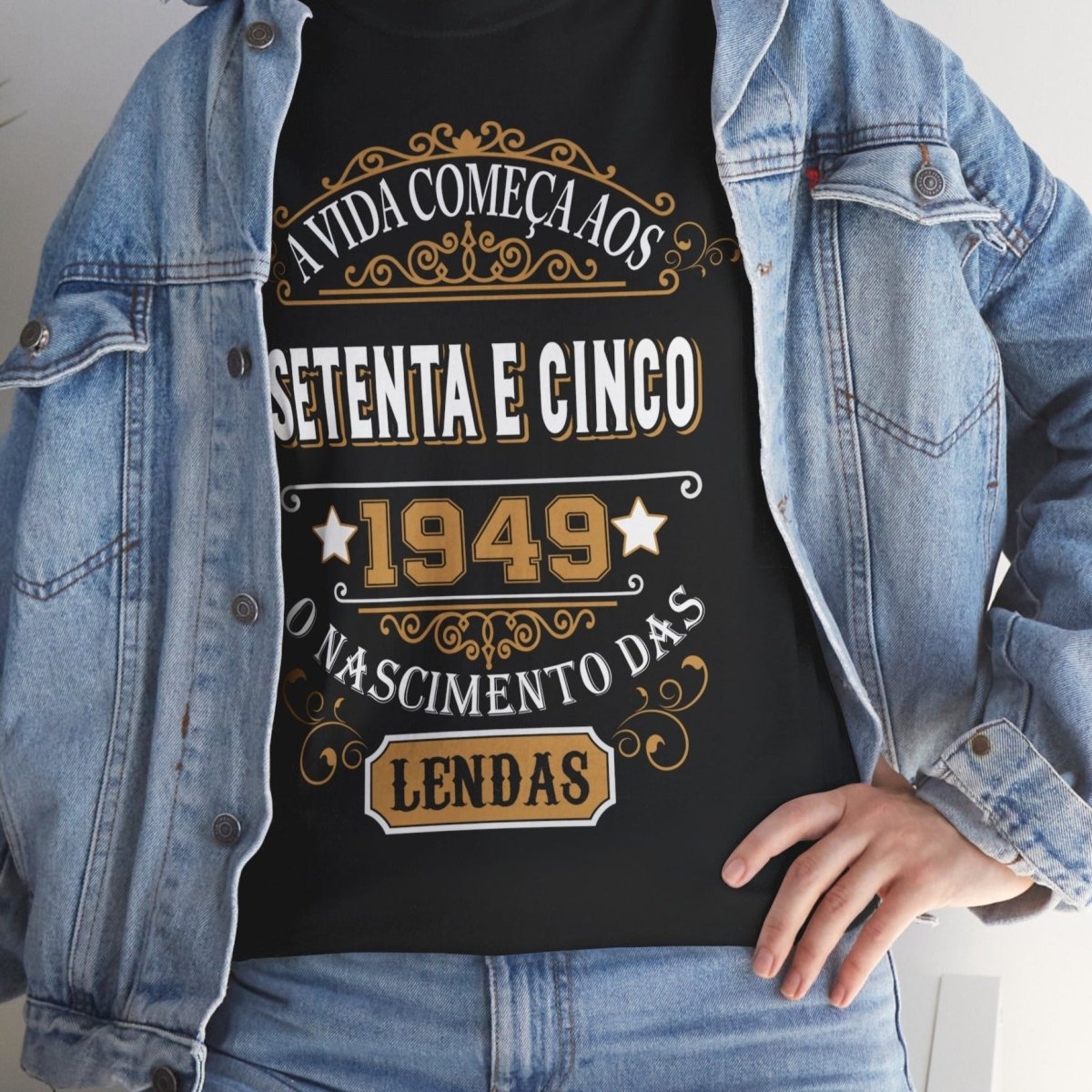 Camiseta de Aniversário 1949 - Camiseta Única Personalizável - Bliss Birthday Shirts - Black - S