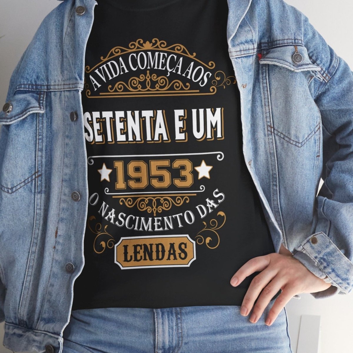 Camiseta de Aniversário 1953 - Camiseta Retro Personalizável - Bliss Birthday Shirts - Black - S