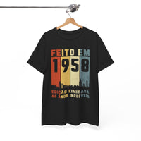 Camiseta de Aniversário 1958 - Design Único Personalizado - Bliss Birthday Shirts - Royal - S