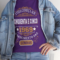 Camiseta de Aniversário 1969 - Camiseta Única Personalizável - Bliss Birthday Shirts - Purple - S