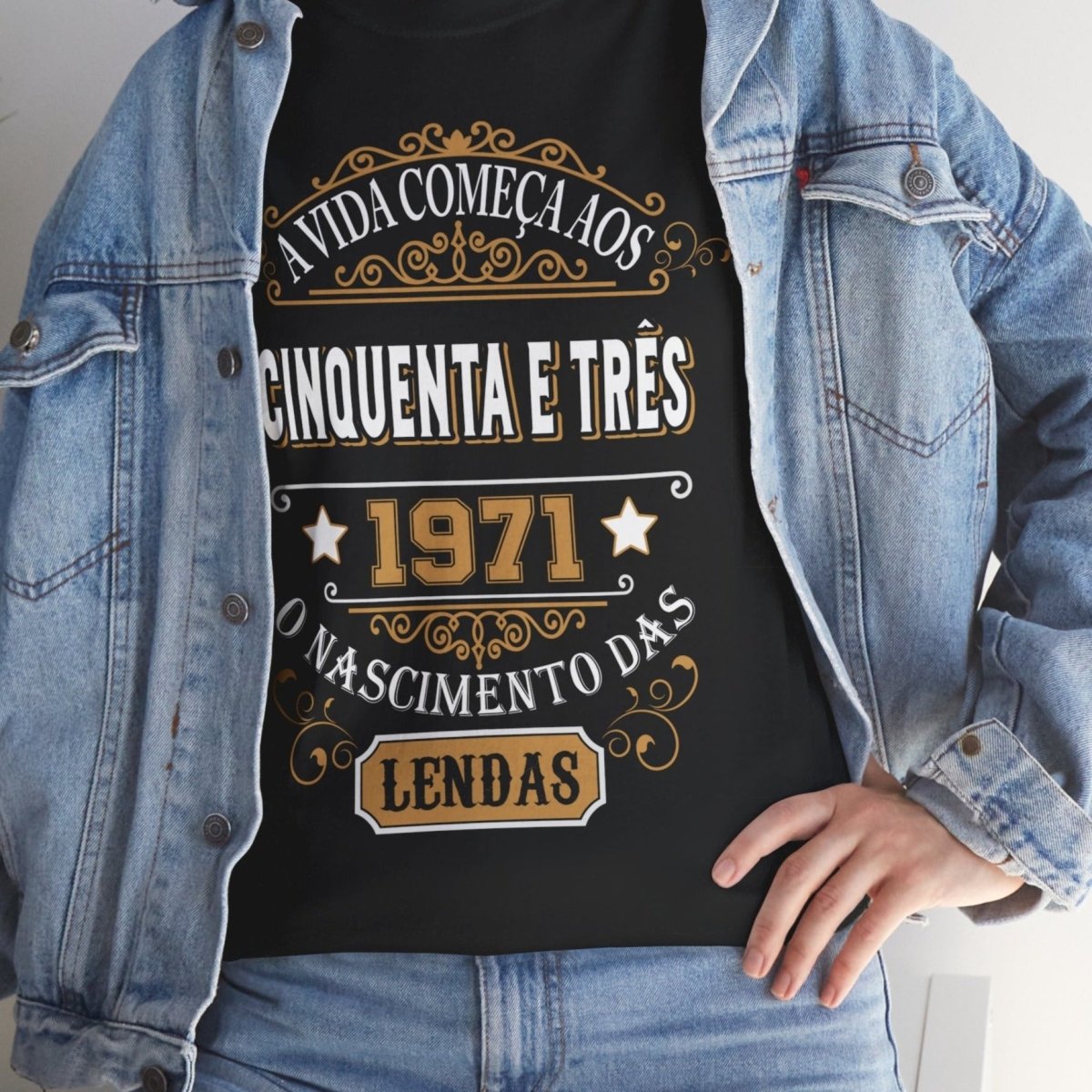 Camiseta de Aniversário 1971 - Camiseta Retro Personalizável - Bliss Birthday Shirts - Black - S