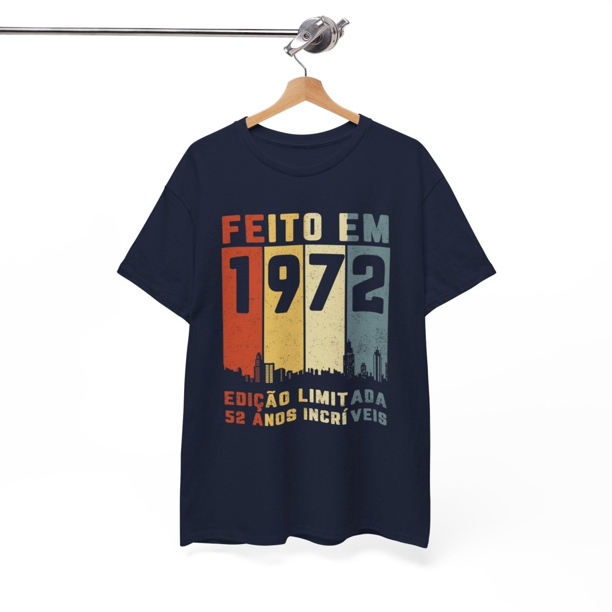 Camiseta de Aniversário 1972 - Personalização Exclusiva - Bliss Birthday Shirts - Royal - S