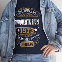 Camiseta de Aniversário 1973 - Camiseta Retro Personalizável - Bliss Birthday Shirts - Navy - S