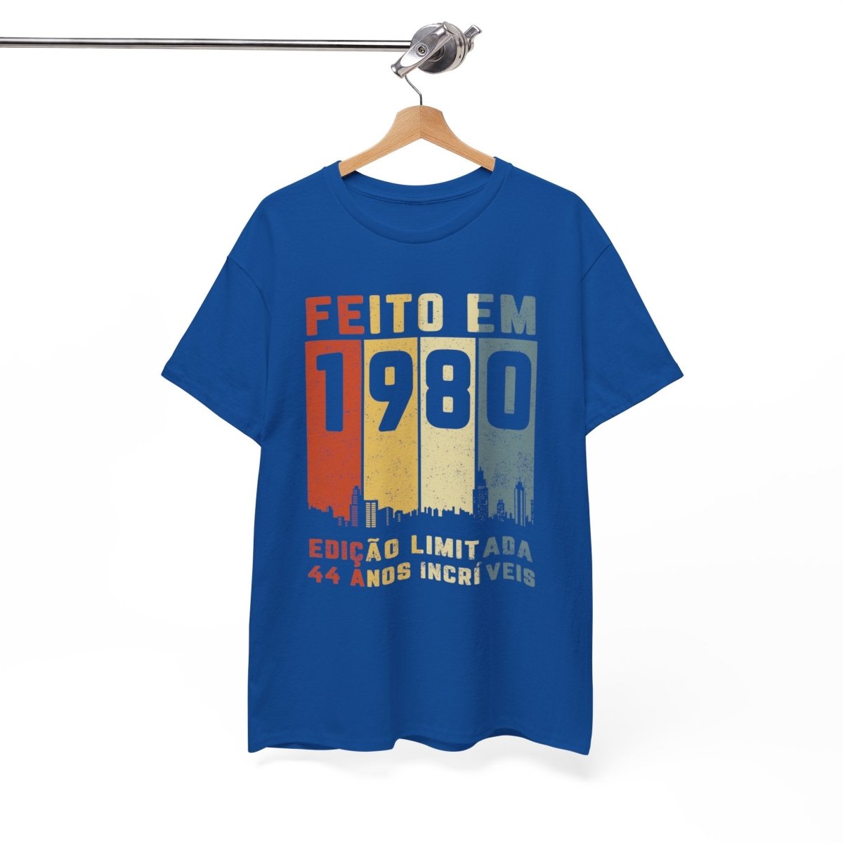 Camiseta de Aniversário 1980 - Design Único Personalizado - Bliss Birthday Shirts - Royal - S