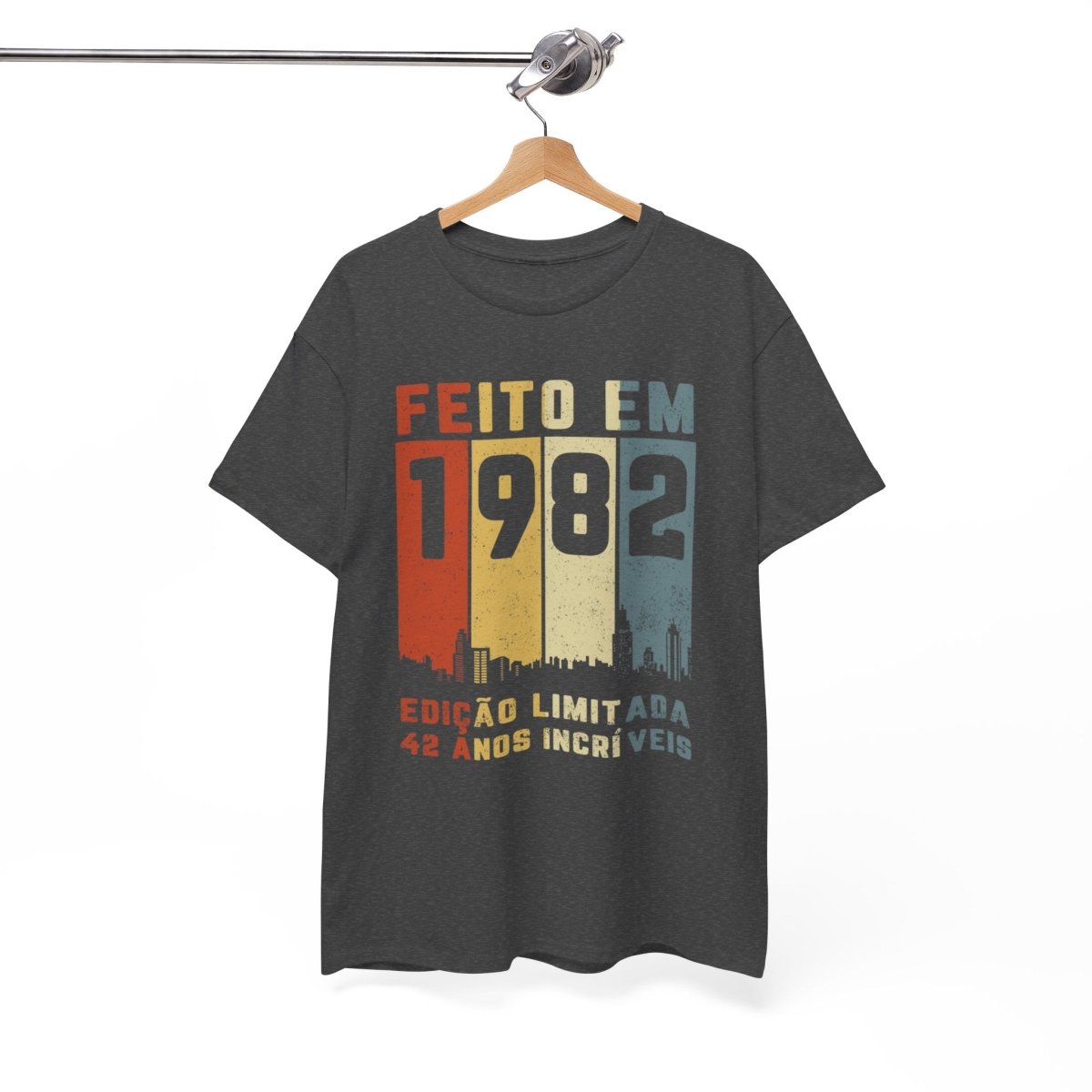 Camiseta de Aniversário 1982 - Personalização Retro Exclusiva - Bliss Birthday Shirts - Royal - S