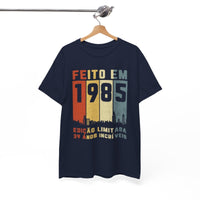 Camiseta de Aniversário 1985 - Edição Especial Personalizada - Bliss Birthday Shirts - Royal - S