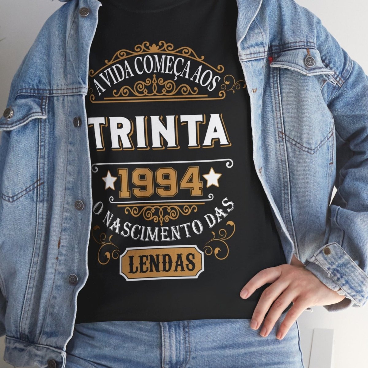 Camiseta de Aniversário 1994 - Design Exclusivo Personalizado - Bliss Birthday Shirts - Black - S