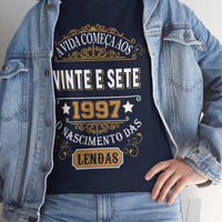 Camiseta de Aniversário 1997 - Design Único Personalizável - Bliss Birthday Shirts - Navy - S